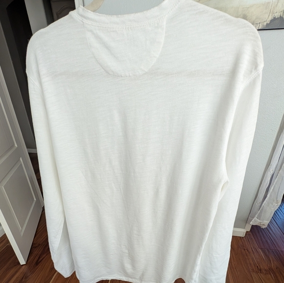 Lucky Brand 100% Cotton Weekend Long Sleeve White Henley Size Large Nwt❤️ - Picture 3 of 7